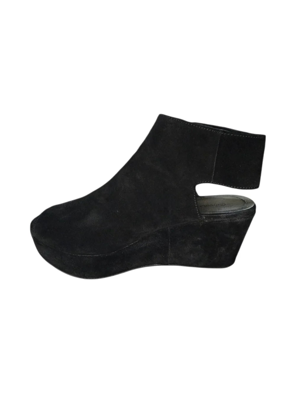 Chocolate Blu White Cutout Wedge Sandals, Womens 8 - Picture 7 of 12